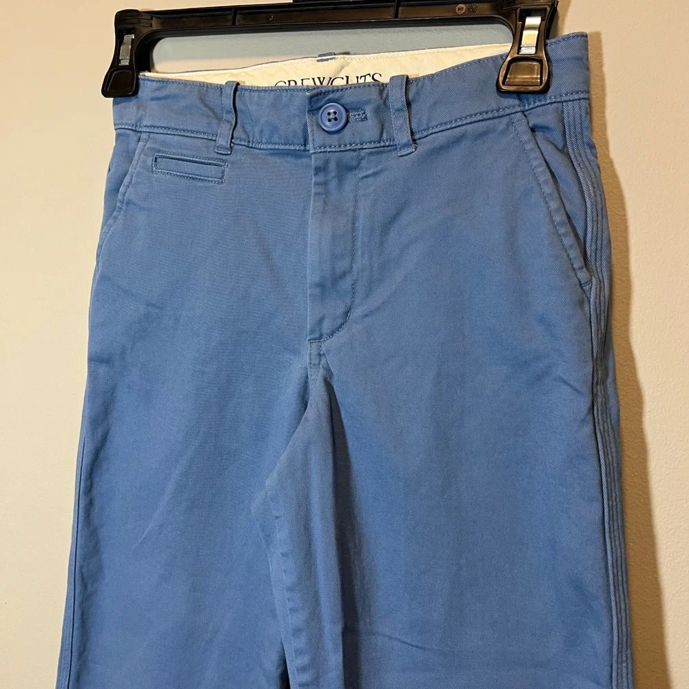 Crewcuts J. Crew Boy's Classic Chino Pants Blue Size 8 Stretch Cotton Twill